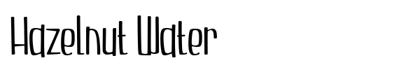 Hazelnut Water font preview